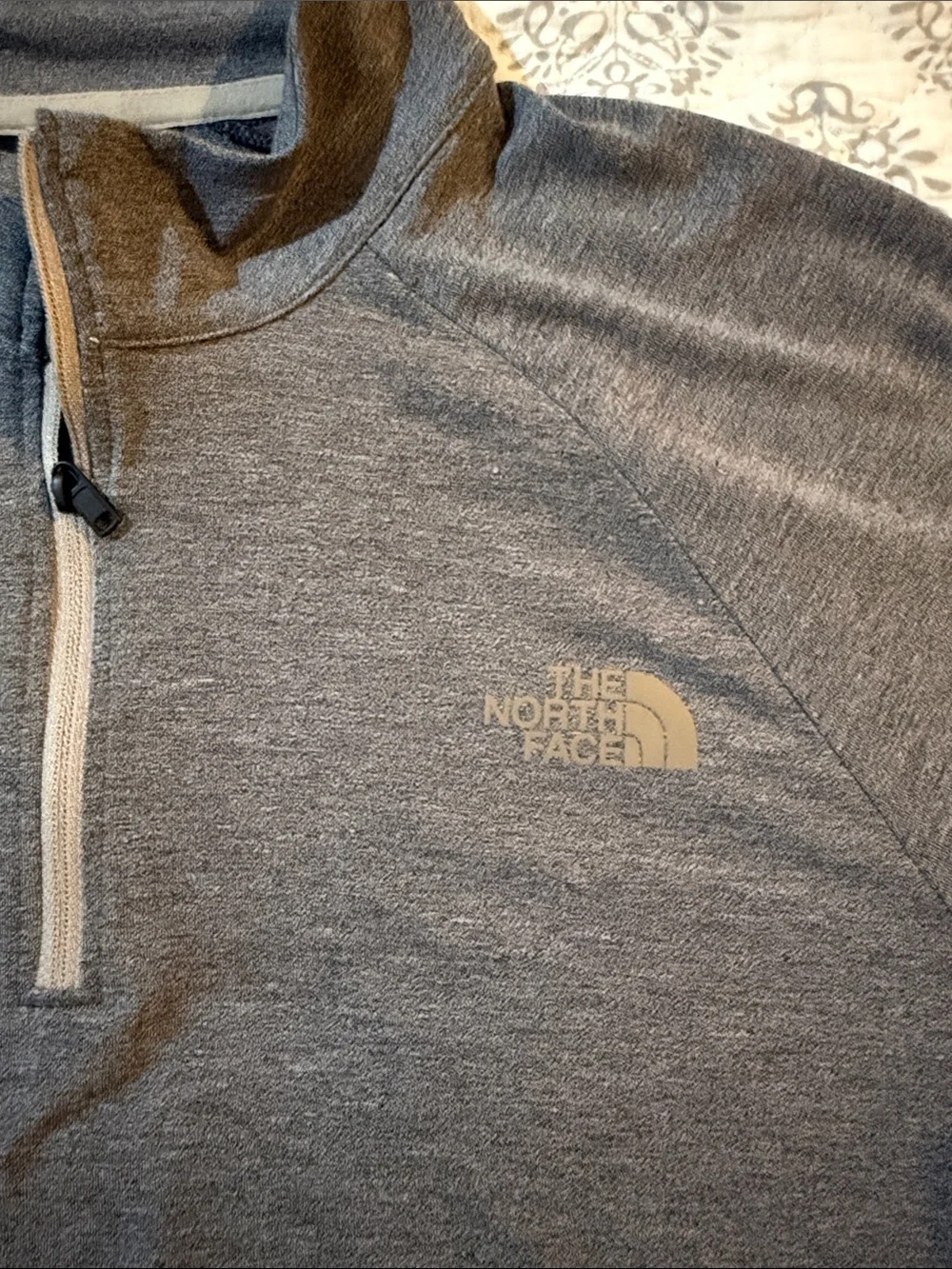 The North Face Men's Heather Gray Half-Zip Pullover- NWOT